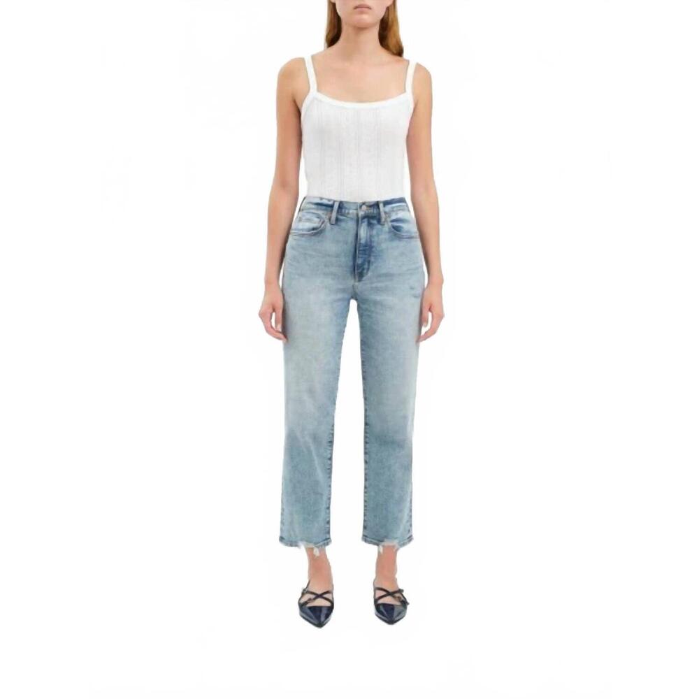 NEW DAZE straight-leg cropped jeans in new flame vintage